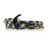Anker Armband Bahamas Blau Schwarz Gelb Modeschmuck Unisex Maritim
