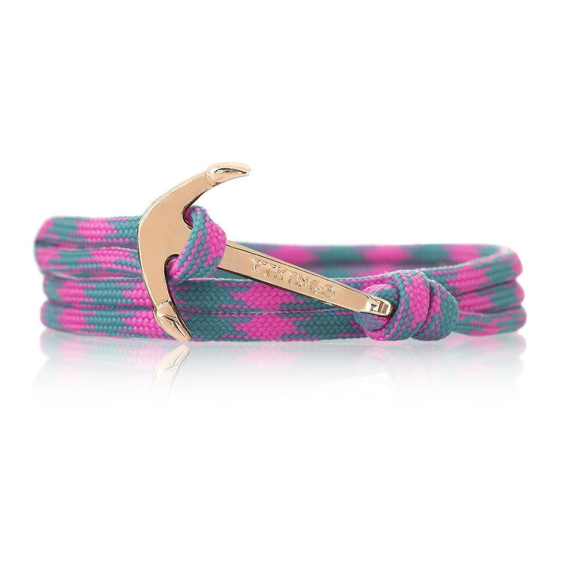 Anker Armband Bubble Gum Türkis Pink Modeschmuck Unisex Maritim